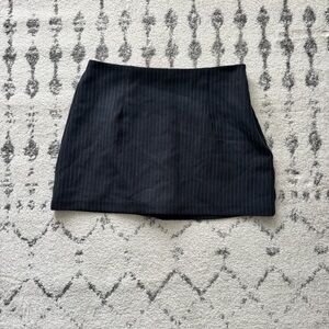 Abercrombie & Fitch Black/Navy Striped Mini Skort